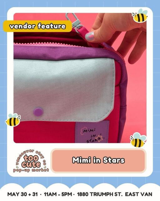 🤩 Cue the tiny star eyes 🤩

Meet Mimi in Stars @miminstars is coming to TOO CUTE with range of colourful bags in  different sizes - keypouch, crossbody bags, fanny packs + etc —Inspired by toys and stationery she had in her childhood, Mimi in Stars’ bags are designed to bring a touch of joy to your daily routine. ✨

Their vibe: wearable little treasures, local-maker charm, and lots of little details to discover. 🌈

🎟️ Want the ticket link? Comment TICKETS and we’ll send it straight to your DMs.

Tickets are just $3 and good for both days | Kids 12 + under FREE

💰 Buy early = more chances to win market cash + swag!
For every 100 tickets sold, we’ll draw for market cash or swag to spend at the market.

💙 50% of ticket proceeds benefit Backpack Buddies Canada + Quest Non-Profit Grocery Market.

🎭 Come in costume for a bonus ballot! Keep it family-friendly and you’ll be entered to win a prize package.

🗓️ Sat May 30 + Sun May 31 | 11am–5pm
📍 Maritime Labour Centre, 1880 Triumph St, East Van
🐶 Pet-friendly + fully accessible

🎀 Comment TICKETS to grab yours!

#VancouverEtsyCo #TooCuteMarket #VancouverMarket #VancouverMakers #EastVan