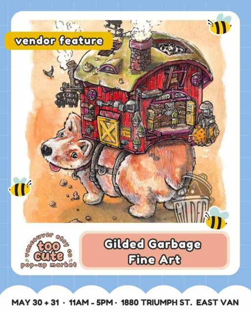 This is exactly why we love local markets 💫

Meet Gilded Garbage Fine Art @gildedgarbagefineart. They love creating illustrations and mixed-media ceramics sculptures of cute animals and all things related to food culture!

We love vendors who bring their own little world to the table, and Gilded Garbage Fine Art feels like a perfect stop for shoppers who want “tasty, trashy Illustrations, made with whimsy and love!”

Find them at TOO CUTE Pop-Up Market while you wander through art, stationery, accessories, snacks, workshops, Mini Makers, and so many local treasures.

🎟️ Want the ticket link? Comment TICKETS and we’ll send it straight to your DMs.

Tickets are just $3 and good for both days | Kids 12 + under FREE

💰 Buy early = more chances to win market cash + swag!
For every 100 tickets sold, we’ll draw for market cash or swag to spend at the market.

💙 50% of ticket proceeds benefit Backpack Buddies Canada + Quest Non-Profit Grocery Market.

🎭 Come in costume for a bonus ballot! Keep it family-friendly and you’ll be entered to win a prize package.

🗓️ Sat May 30 + Sun May 31 | 11am–5pm
📍 Maritime Labour Centre, 1880 Triumph St, East Van
🐶 Pet-friendly + fully accessible

🎀 Comment TICKETS to grab yours!

#VancouverEtsyCo #TooCuteMarket #VancouverMarket #VancouverMakers #EastVan