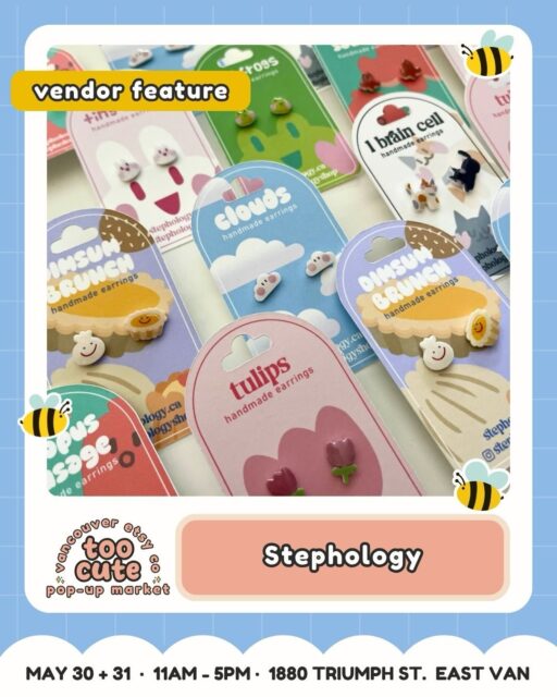 For the cutie collectors and little-treasure hunters ✨
@stephologyshop is coming to TOO CUTE with prints, postcards, embroidery patches, lanyards + badge reels — they love all things cute (uh, so perfect!) and is sure to have exactly the thing you are looking for.
Their vibe: a stationery-lover, local-maker charm, and lots of little details to discover. Bring your market bestie, your kiddo, your pup, or your cutest costume and come find them in East Van.
🎟️ Want the ticket link? Comment TICKETS and we’ll send it straight to your DMs.
Tickets are just $3 and good for both days | Kids 12 + under FREE
💰 Buy early = more chances to win market cash + swag!
For every 100 tickets sold, we’ll draw for market cash or swag to spend at the market.
💙 50% of ticket proceeds benefit Backpack Buddies Canada + Quest Non-Profit Grocery Market.
🎭 Come in costume for a bonus ballot! Keep it family-friendly and you’ll be entered to win a prize package.
🗓️ Sat May 30 + Sun May 31 | 11am–5pm
📍 Maritime Labour Centre, 1880 Triumph St, East Van
🐶 Pet-friendly + fully accessible
🎀 Comment TICKETS to grab yours!
#VancouverEtsyCo #TooCuteMarket #VancouverMarket #VancouverMakers #EastVan