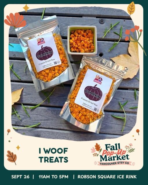 ✨ treat your self and your fur baby this weekend with goods from @iwooftreats and @shesso 

🐶🐈‍⬛I Woof Treats is heartfelt haven created in 2021 by two devoted pet lovers inspired by their own pets’ struggles with food allergies and sensitivities. This inspired their mission to create healthier, imaginative treats made with the individual dietary needs of dogs and cats in mind.

 
💎 She’s So focuses on creating handcrafted jewelry with gold-filled and sterling silver paired with raw and facaded semi-precious stones Thoughtfully slow-made and small-batch. Jewelry meant to be worn always.

❣️Find  @iwooftreats and @shesso along with 70+ creatives & small shops at the Robson Square Ice Rink in #DowntownVancouver to shop locally designed and/or made in Canada goods, mini makers or sign-up for a workshop!

Comment RSVP for your link to free tickets

🗓️ Sat. Sept. 26 - 11a to 5p
📍 Robson Square Ice Rink, Vancouver
🎟️ Free admission | RSVP to win market cash/merch!
🐶 Pet-friendly and encouraged!

🎟️ Bonus: Every RSVP gets you a chance to win market cash or merch! Plus, we’re doing special draws for every 100 tickets sold!

🚨 First 50 guests in line on event day also get market cash or swag!