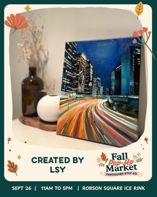 ✨ Meet Minnie from @created.by.lsy and Shadi from @poplinandco ✨
🖼️Created by LSY acrylic painting features landscapes, city scenes, comforting food imagery, expressive portraits, and endearing animal subjects. Through my work, I hope to bring warmth, nostalgia, and small moments of joy into everyday spaces
🍓Poplin & Co. is a Vancouver-based, woman-led apparel brand on a mission to shake up a world of dull monochromes with vibrant, joyful clothing. Every piece features exclusive, hand-drawn prints designed by owner Shadi and is ethically produced in small batches and built to ignite your creativity and bring colour back to life.
❣️Find @created.by.lsy and @poplinandco along with 70+ creatives & small shops at the Robson Square Ice Rink in #DowntownVancouver to shop locally designed and/or made in Canada goods, mini makers or sign-up for a workshop!
Comment RSVP for your link to free tickets
🗓️ Sat. Sept. 26 - 11a to 5p
📍 Robson Square Ice Rink, Vancouver
🎟️ Free admission | RSVP to win market cash/merch!
🐶 Pet-friendly and encouraged!
🎟️ Bonus: Every RSVP gets you a chance to win market cash or merch! Plus, we’re doing special draws for every 100 tickets sold!
🚨 First 50 guests in line on event day also get market cash or swag!