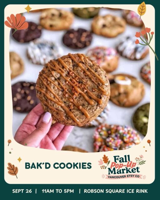 🤩We can’t shop local without some fuel 🤩

👉🏼That’s where @bakdcookies@slothee.coffee and @slothee.coffee enter the chat
 
🍪Bak’d started with one goal: make the best cookies in Vancouver. We bake small-batch, gooey gourmet cookies made fresh to order and have spent countless hours perfecting every recipe.

☕️Slothee Coffee (named for Jess, a self-described sloth-like girl who loves a big cup of coffee) is a mobile coffee bar that specializes in pour over coffee, espresso based beverages, hot chocolate and tea lattes. 

❣️Find @slothee.coffee and @bakdcookies along with 70+ creatives & small shops at the Robson Square Ice Rink in #DowntownVancouver to shop locally designed and/or made in Canada goods, mini makers or sign-up for a workshop!

Comment RSVP for your link to free tickets

🗓️ Sat. Sept. 26 - 11a to 5p
📍 Robson Square Ice Rink, Vancouver
🎟️ Free admission | RSVP to win market cash/merch!
🐶 Pet-friendly and encouraged!

🎟️ Bonus: Every RSVP gets you a chance to win market cash or merch! Plus, we’re doing special draws for every 100 tickets sold!

🚨 First 50 guests in line on event day also get market cash or swag!