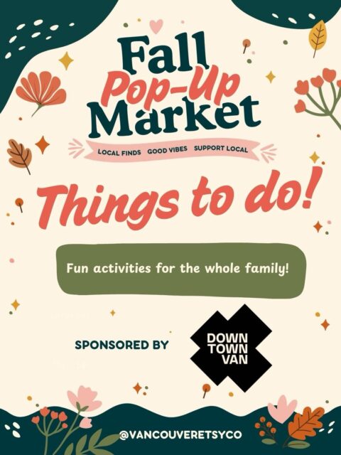 🍂 The countdown to the Fall Pop is on! In addition to the 70 vendors and 14 mini makers on site, we will have some other fun activities to enjoy! 🛍️
✨ Make a friendship bracelet
💖 Customize a button
🖼️ Get doodled by Meaghan (by donation benefiting our choice charities)
🎨 Participate in a workshop (registration required)
Huge thanks to @downtownvan for sponsoring and enabling us to host these fun activities!
🗓️ Sat. Sept. 26 - 11a to 5p
📍 Robson Square Ice Rink, Vancouver
🎟️ Free admission | RSVP to win market cash/merch!
🐶 Pet-friendly and encouraged!
RSVP today! – Comment RSVP for the link
🎟️ Bonus: Every RSVP gets you a chance to win market cash or merch! Plus, we’re doing special draws for every 100 tickets sold!
🚨 First 50 guests in line on event day also get market cash or swag!