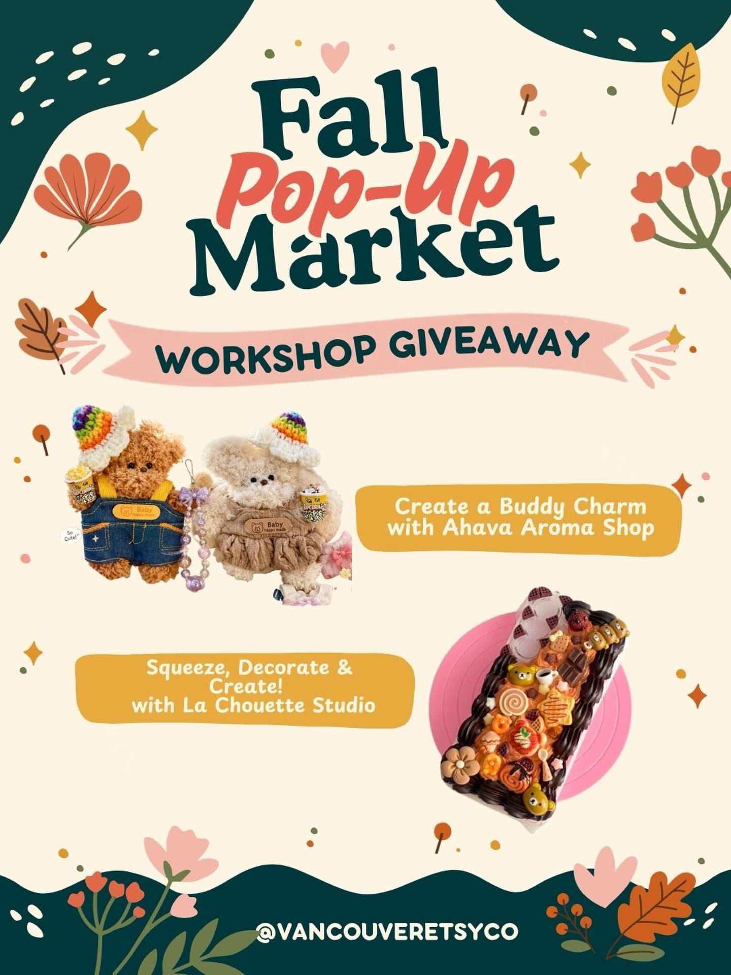 🎨Workshop Giveaway! 📣
To celebrate, we’re launching a flash giveaway - @lachouette_studio and @ahava.aroma are each giving away a spot - for a total of 2 winners!
If you want to nail down your space at a workshop comment WORKSHOP to get the link to the details… and if you win, we will refund you the spot!
How to Enter:
1️⃣ Follow us + Like this post - 1 entry
2️⃣ Tag a friend - 1 entry per tag per comment - enter as many times as you like
3️⃣ Bonus - Share this reel as a post/story - 1 entry per (tag us!)
🚨Don’t snooze most, the giveaway - it ends on Thursday, September 24, 2025 at 11:59pm (PT).
** Winners will be randomly drawn for each workshop, and workshops are non transferable. Winners will be drawn on Friday, September 25 at noon.
🗓️ Sat. Sept. 26 - 11a to 5p
📍 Robson Square Ice Rink, Vancouver
🎟️ Free admission | RSVP to win market cash/merch!
🐶 Pet-friendly and encouraged!
🚨 First 50 guests in line on event day also get market cash or swag!